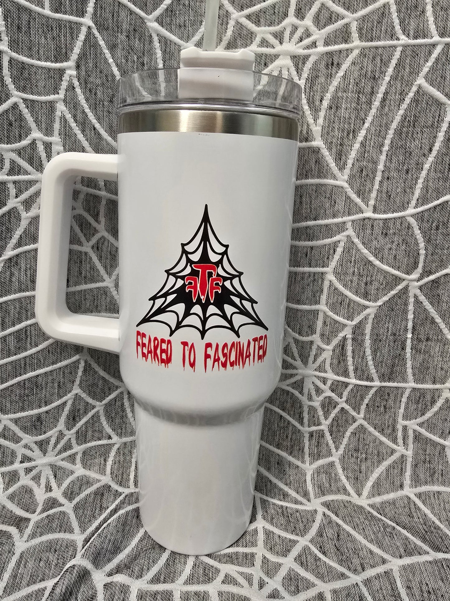 White 40oz "glow in the dark" tumbler