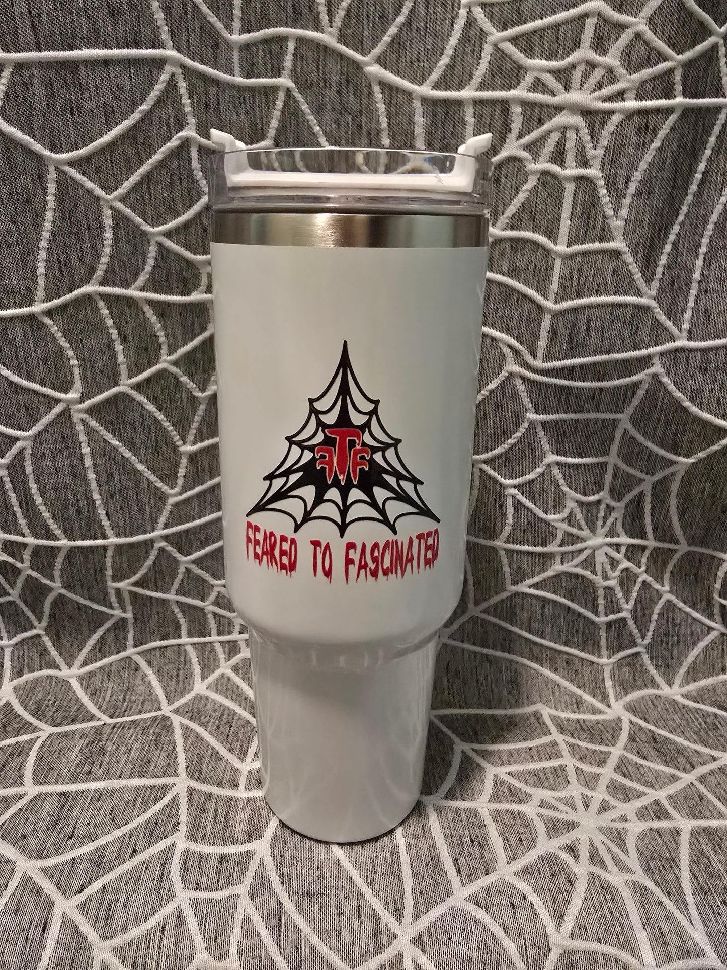 White 40oz "glow in the dark" tumbler