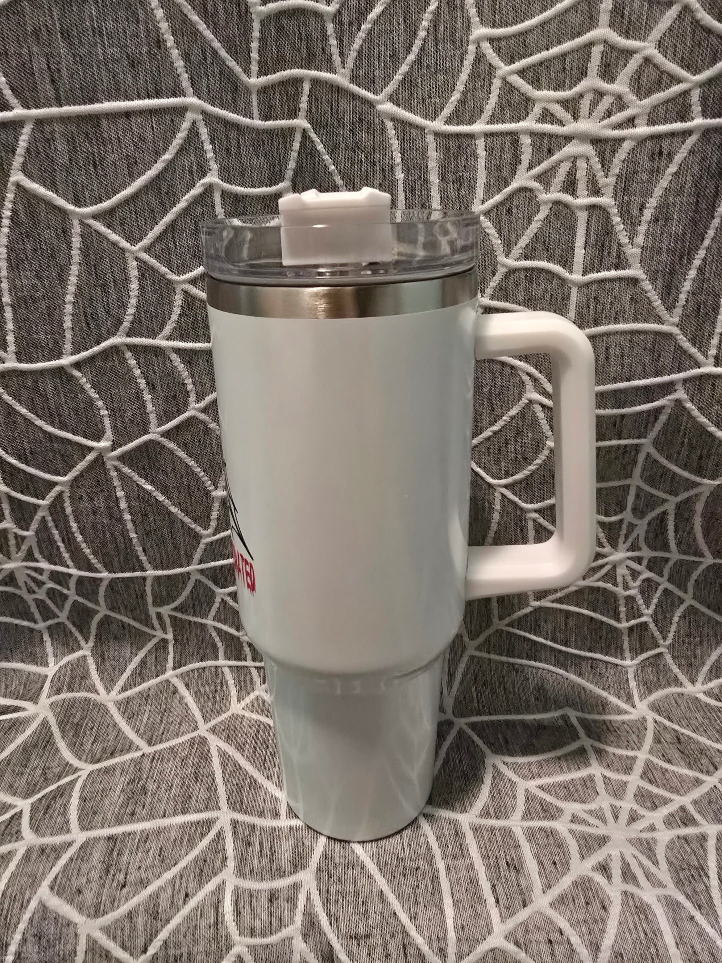 White 40oz "glow in the dark" tumbler