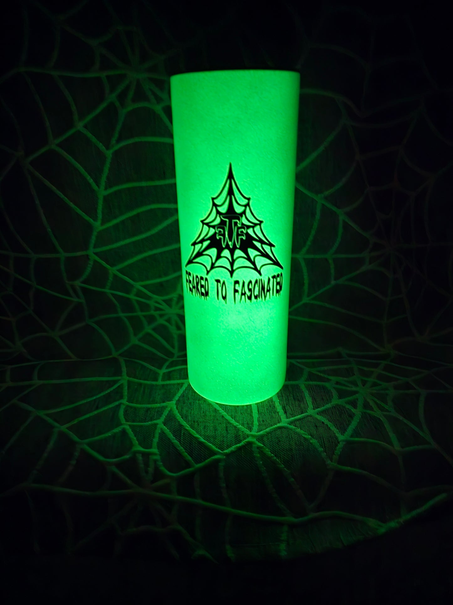 White 20oz "glow in the dark" tumbler