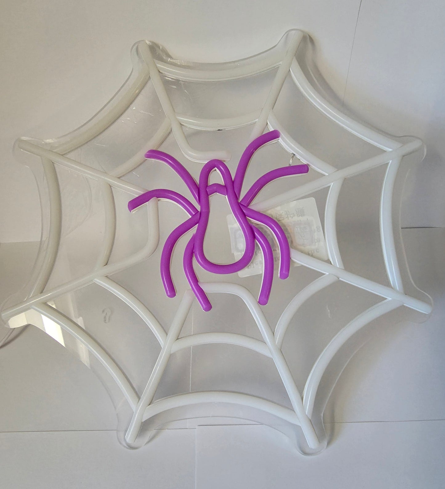 Spiderweb light up sign